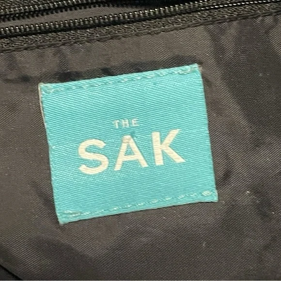 The Sak Black Crochet Women’s Shoulder Bohemian Handbag 12”x11" - Picture 3 of 13